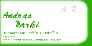 andras marki business card